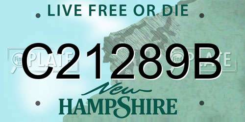 C21289B New Hampshire License Plate