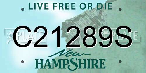 C21289S New Hampshire License Plate