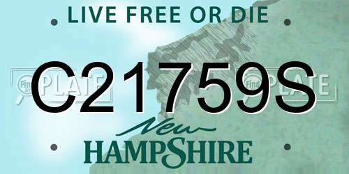C21759S New Hampshire License Plate