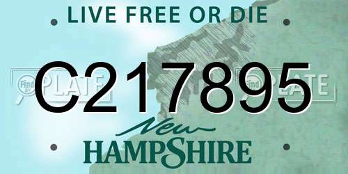 C217895 New Hampshire License Plate