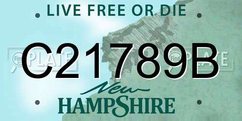 C21789B New Hampshire License Plate