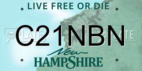 C21NBN New Hampshire License Plate