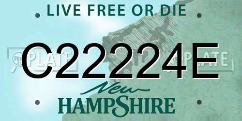 C22224E New Hampshire License Plate