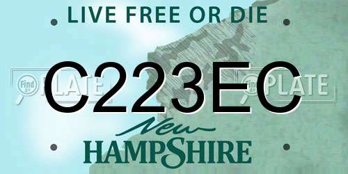 C223EC New Hampshire License Plate