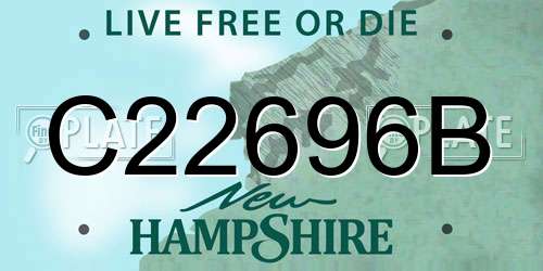 C22696B New Hampshire License Plate