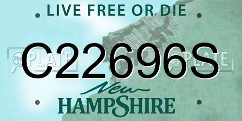 C22696S New Hampshire License Plate