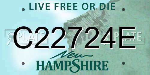 C22724E New Hampshire License Plate