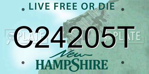 C24205T New Hampshire License Plate