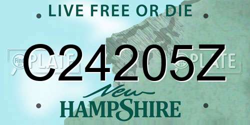C24205Z New Hampshire License Plate