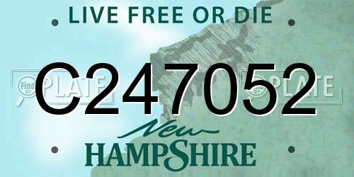 C247052 New Hampshire License Plate