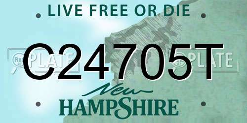 C24705T New Hampshire License Plate