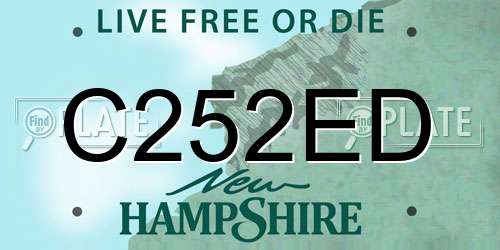 C252ED New Hampshire License Plate