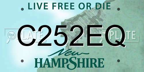 C252EQ New Hampshire License Plate