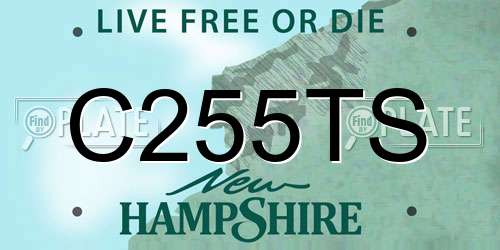 C255TS New Hampshire License Plate