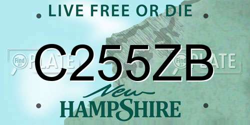 C255ZB New Hampshire License Plate