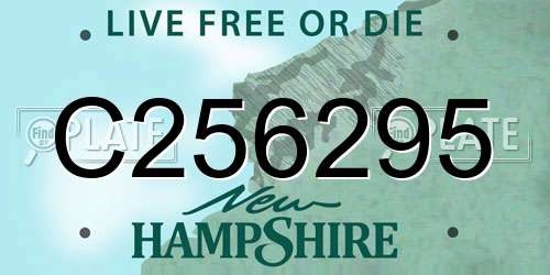 C256295 New Hampshire License Plate