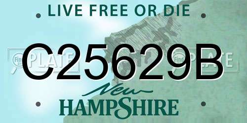 C25629B New Hampshire License Plate