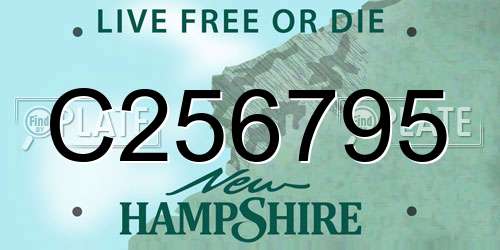 C256795 New Hampshire License Plate