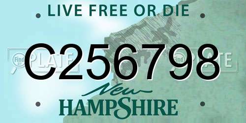C256798 New Hampshire License Plate