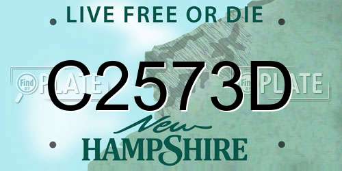 C2573D New Hampshire License Plate