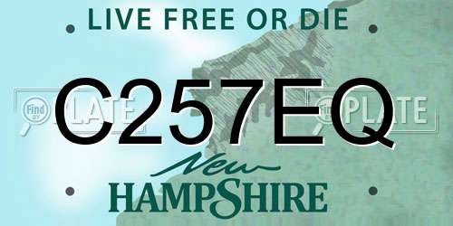 C257EQ New Hampshire License Plate