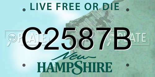 C2587B New Hampshire License Plate
