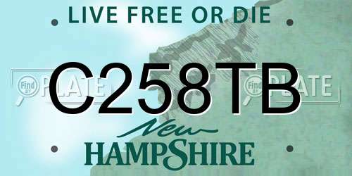 C258TB New Hampshire License Plate