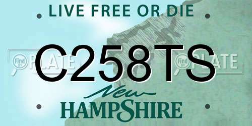 C258TS New Hampshire License Plate