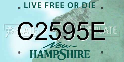 C2595E New Hampshire License Plate