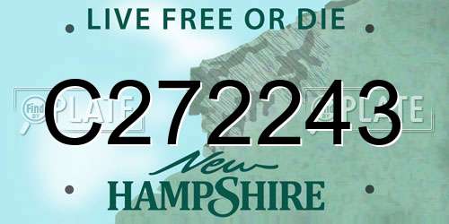 C272243 New Hampshire License Plate