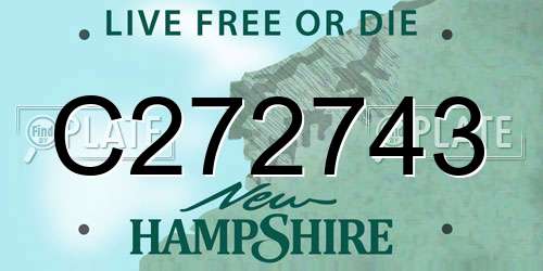 C272743 New Hampshire License Plate