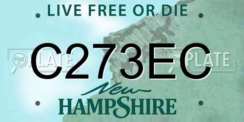 C273EC New Hampshire License Plate