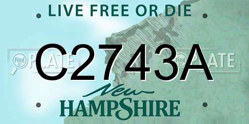 C2743A New Hampshire License Plate