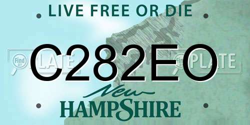 C282EO New Hampshire License Plate