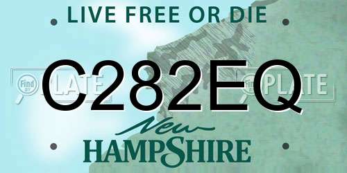 C282EQ New Hampshire License Plate
