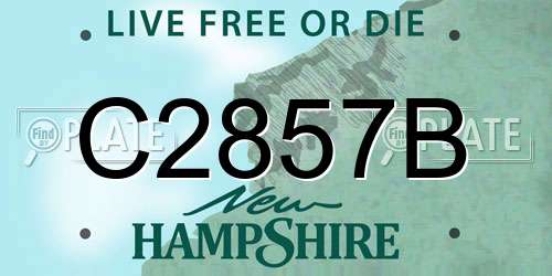 C2857B New Hampshire License Plate