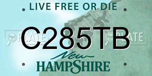 C285TB New Hampshire License Plate
