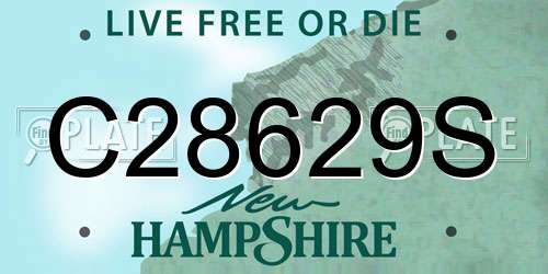C28629S New Hampshire License Plate