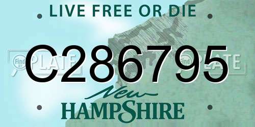 C286795 New Hampshire License Plate