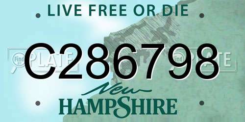 C286798 New Hampshire License Plate