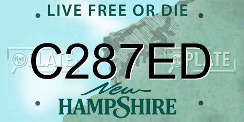 C287ED New Hampshire License Plate