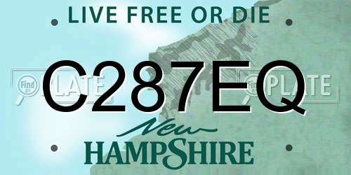 C287EQ New Hampshire License Plate