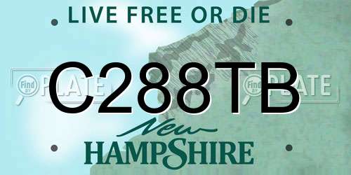 C288TB New Hampshire License Plate