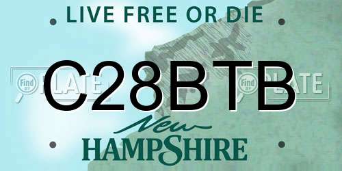 C28BTB New Hampshire License Plate