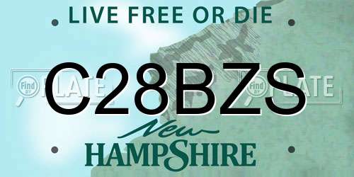 C28BZS New Hampshire License Plate