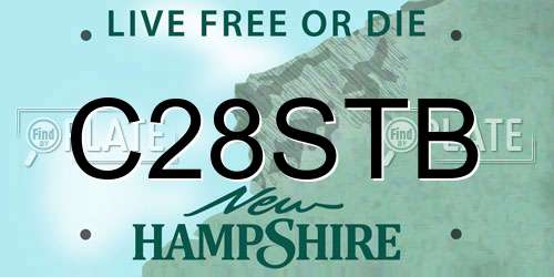C28STB New Hampshire License Plate