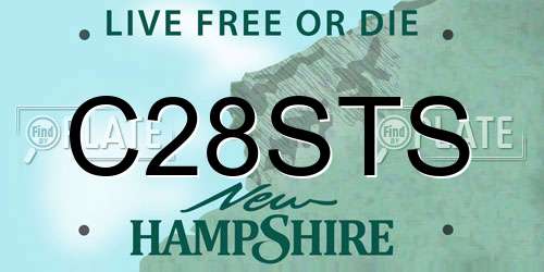 C28STS New Hampshire License Plate