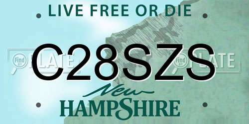 C28SZS New Hampshire License Plate