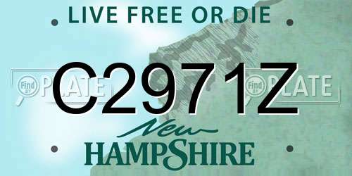 C2971Z New Hampshire License Plate