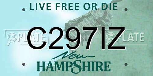 C297IZ New Hampshire License Plate